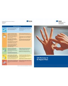 Plakat "Hautschutz- und Händehygieneplan" (türkisch)