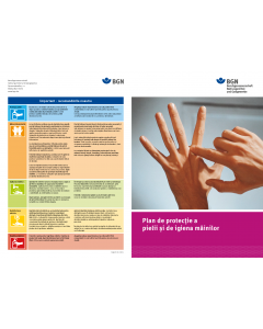 Plakat "Hautschutz- und Händehygieneplan allgemein" (rumänisch)