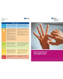 Plakat "Hautschutz- und Händehygieneplan allgemein" (englisch)