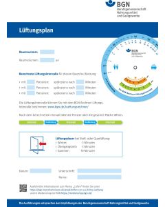 Lüftungsplan (Corona)