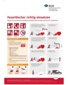 Plakat "Feuerlöscher richtig einsetzen"