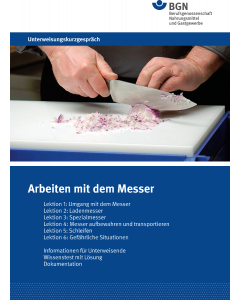 Unterweisungskurzgespräch "Arbeiten mit dem Messer"